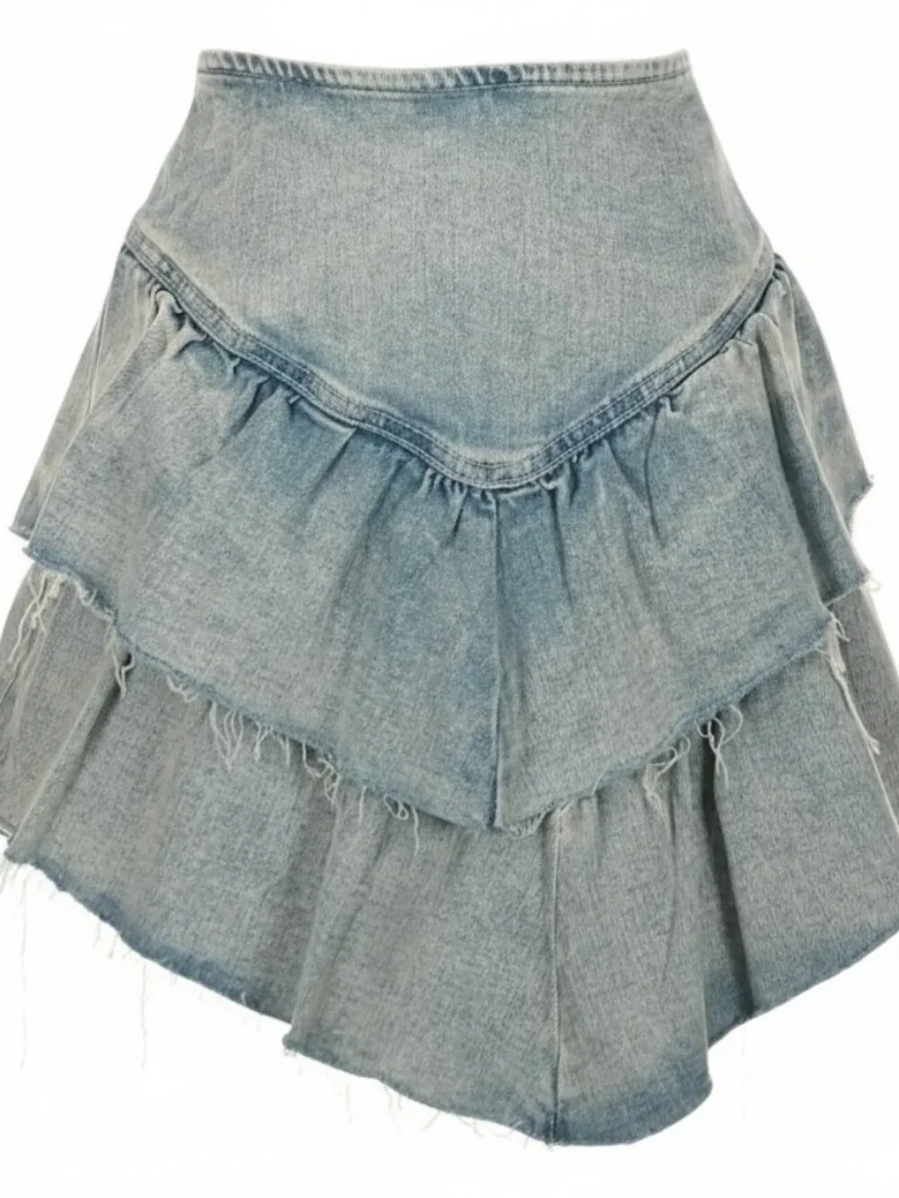 NWT MOTHER The Ruffle Mini Skirt Free People Anthro Coastal Cowgirl Sz 25 $198 - Picture 6 of 16